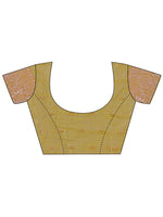 Thumbnail for Aanika Women Olive Green Linen Cotton Saree With UnStiched Blouse - Distacart