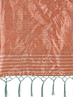 Thumbnail for Aanika Women Green Linen Cotton Saree With UnStiched Blouse - Distacart