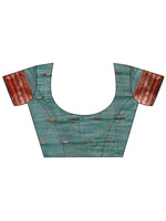 Thumbnail for Aanika Women Green Linen Cotton Saree With UnStiched Blouse - Distacart