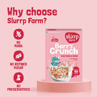 Thumbnail for Slurrp Farm Berry Crunch Strawberry Cereal (Ragi Stars & Moons) - Distacart