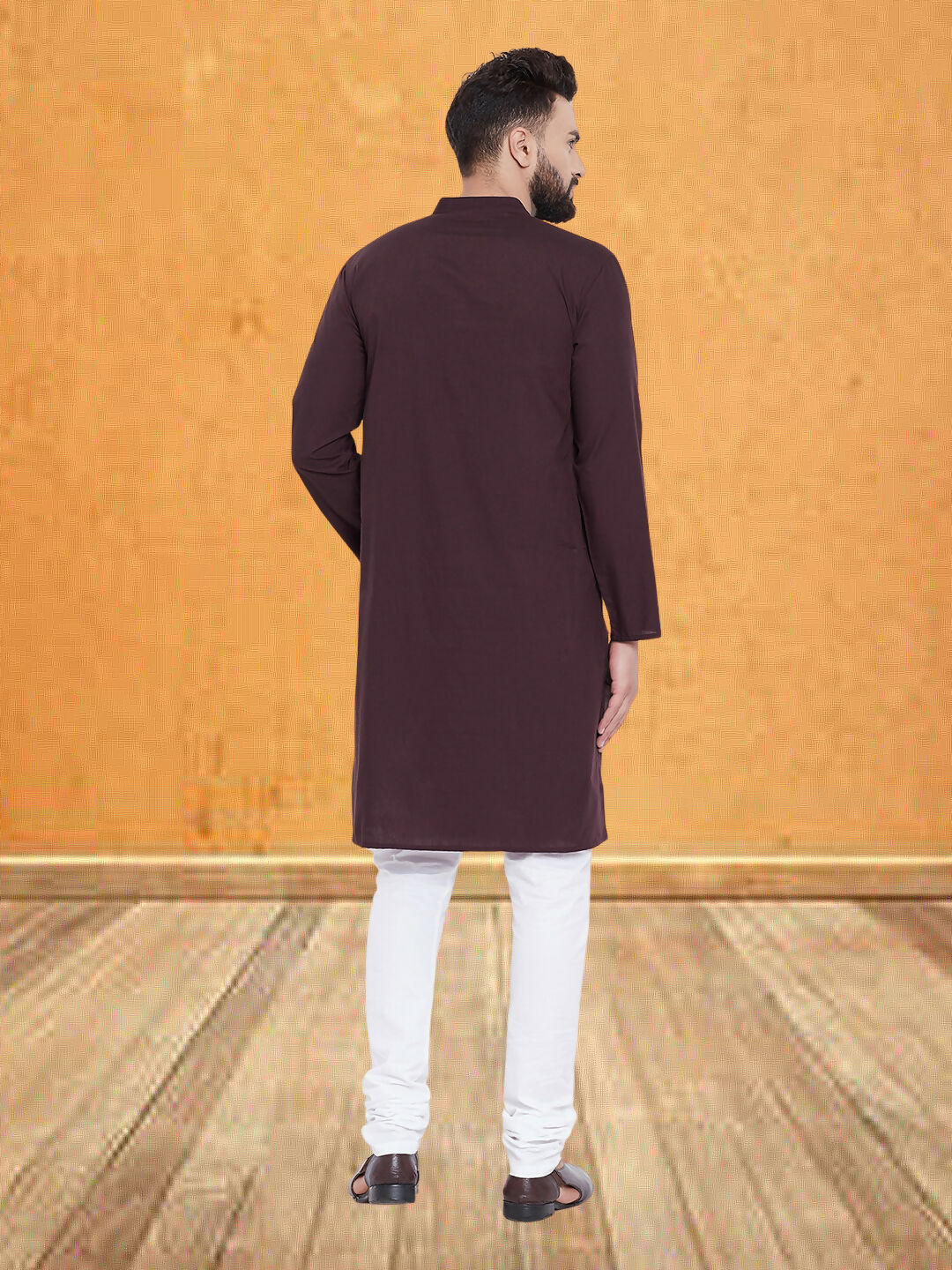 Even Apparels Men's Pure Cotton Maroon Kurta - Distacart
