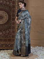 Thumbnail for Anouk Ethnic Motifs Zari Silk Blend Sungudi Saree