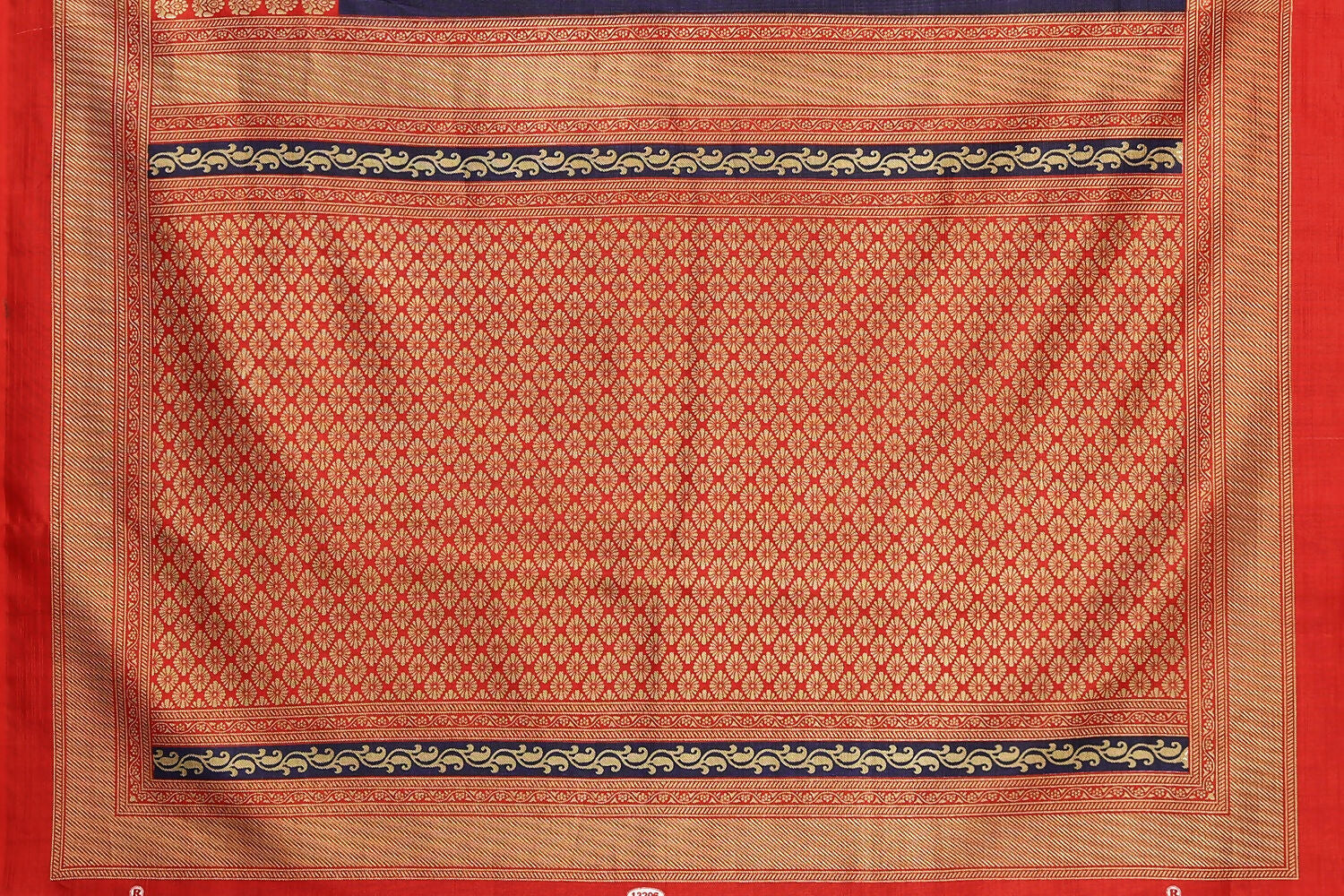 Vamika Navy Blue Printed Art Silk Saree - Distacart