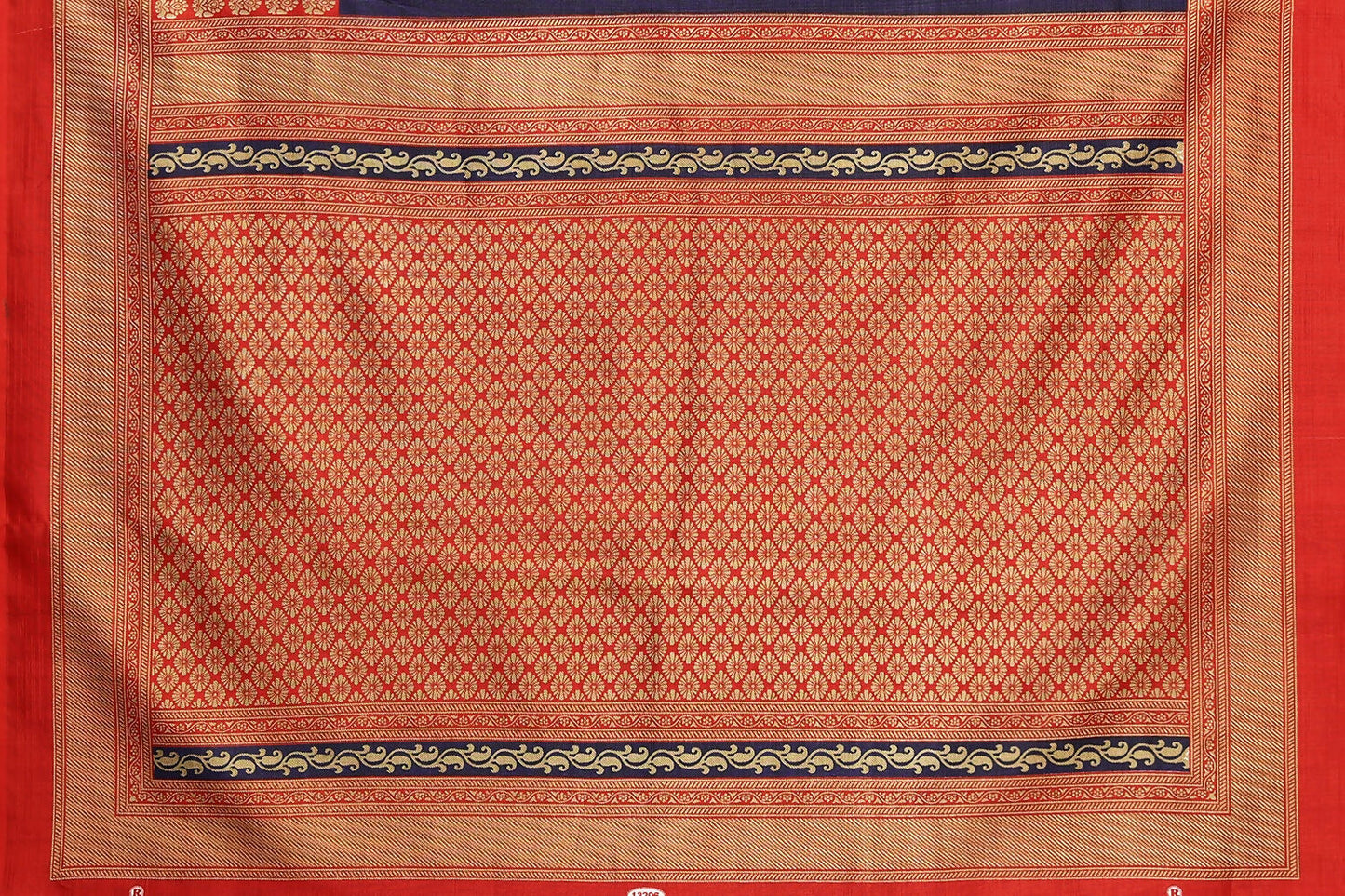 Vamika Navy Blue Printed Art Silk Saree - Distacart