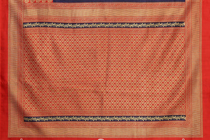 Vamika Navy Blue Printed Art Silk Saree - Distacart