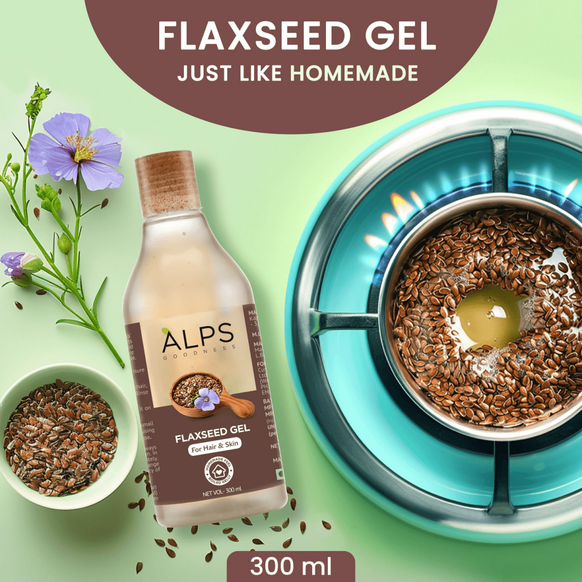 Alps Goodness Flaxseed Gel For Hair & Skin - Distacart