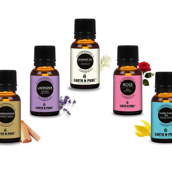 Earth N Pure Lavender, Sandalwood, Jasmine, Rose and Ylang Ylang Essential Oil - Distacart