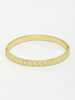 Thumbnail for NVR Men's Gold-Plated Stainless Steel Kada Bracelet - Distacart