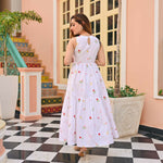 Thumbnail for The52 Women's Gorgeous Thread work Cotton Rayon Fabric Flared Dress - Distacart