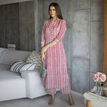 Thumbnail for Jyoti Fashion Women's Pink Pure Muslin Heavy Digital Printed Kurta Pant Set - Distacart
