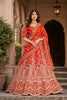 Lehenga Mart Orange Designer Wedding Wear Lehenga Choli - Dista
