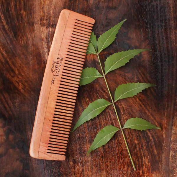 Ancient Living Neem Wood Comb Single Teeth - Distacart