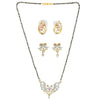 AanyaCentric Gold Plated Mangalsutra with Pendant, 2 Pair Earrings - Distacart