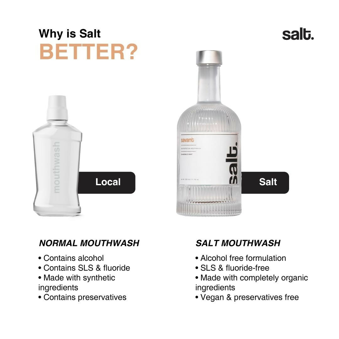 Salt. Oral Care Savant Mouthwash Advanced Gum Protection - Chamomile Mint Flavor - Distacart