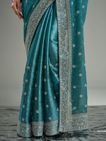 Thumbnail for kasee Floral Embroidered Silk Blend Saree - Distacart