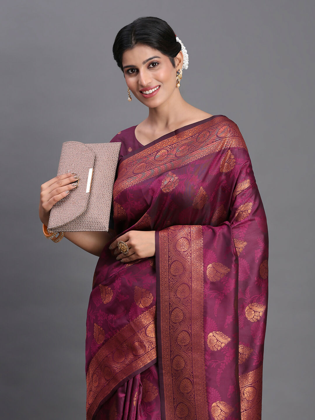 Astita Silk Purple Saree