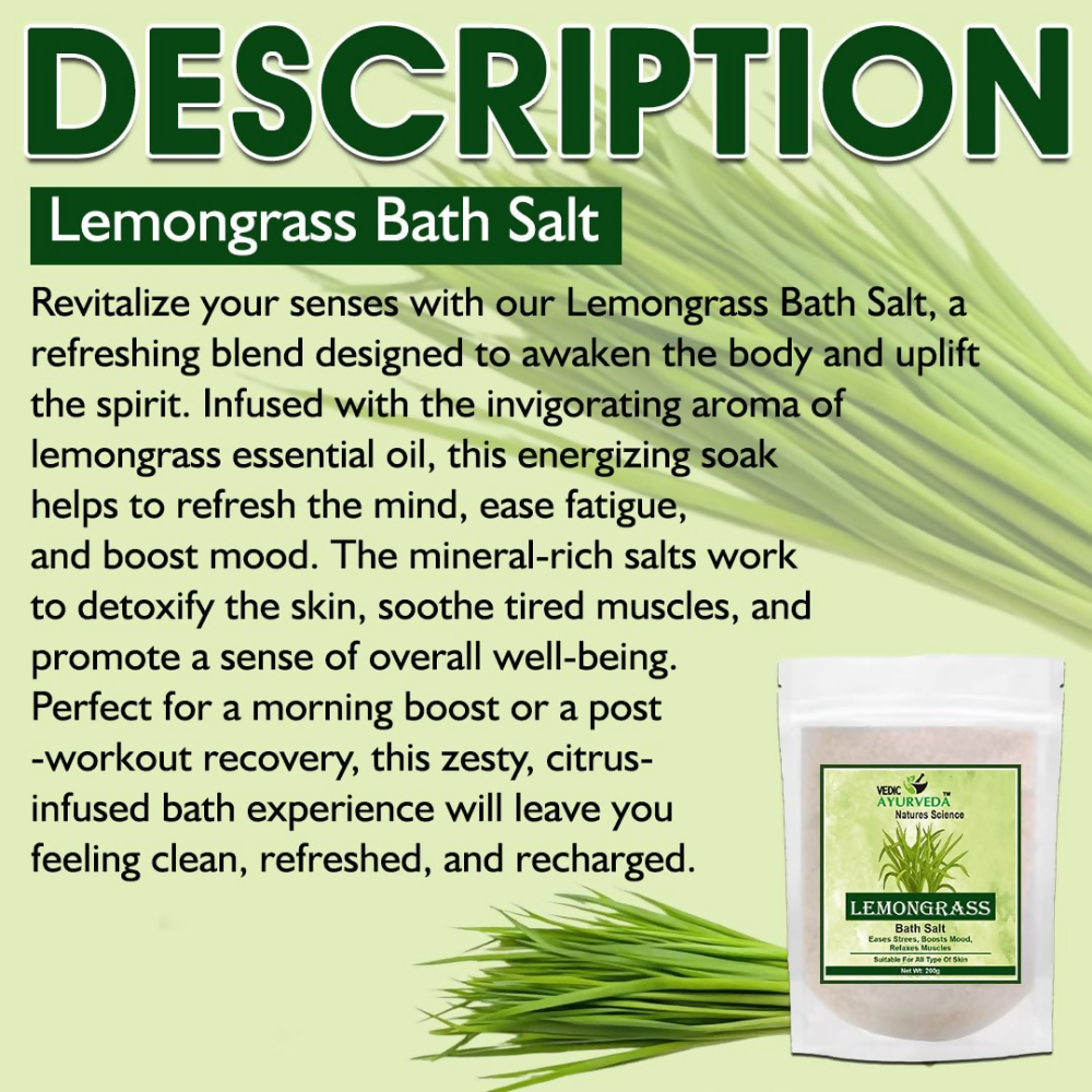 VedicAyurveda Lemongrass Bath Salt - Dista