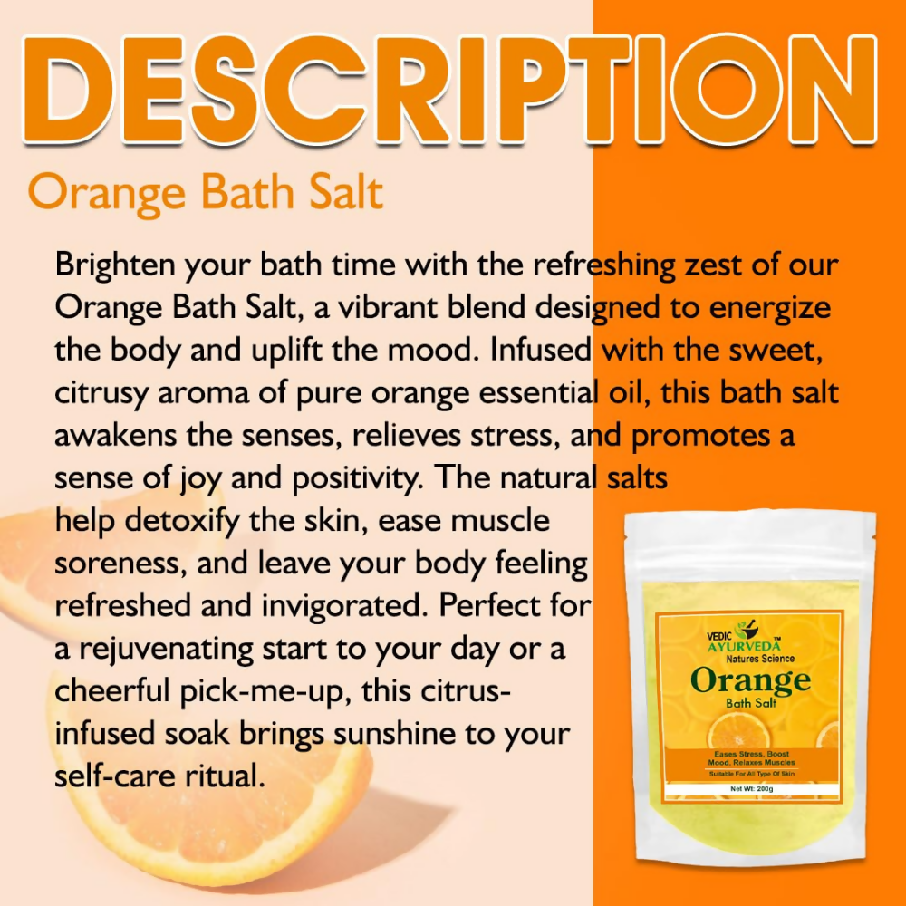 VedicAyurveda Orange Bath Salt - Dista