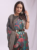 Thumbnail for Astita Linen Cotton Grey Saree