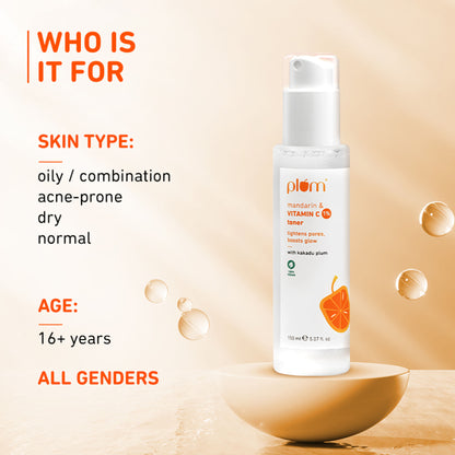 Plum 1% Vitamin C Toner With Mandarin & Kakadu Plum - Distacart