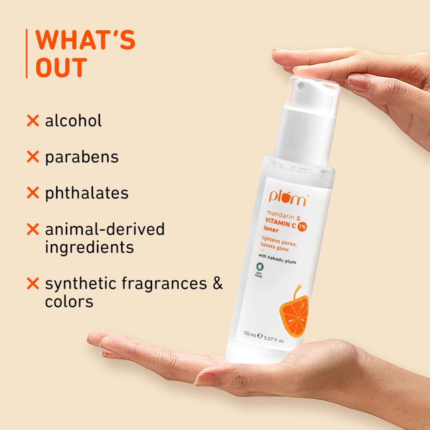 Plum 1% Vitamin C Toner With Mandarin & Kakadu Plum - Distacart