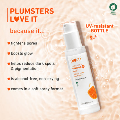 Plum 1% Vitamin C Toner With Mandarin & Kakadu Plum - Distacart