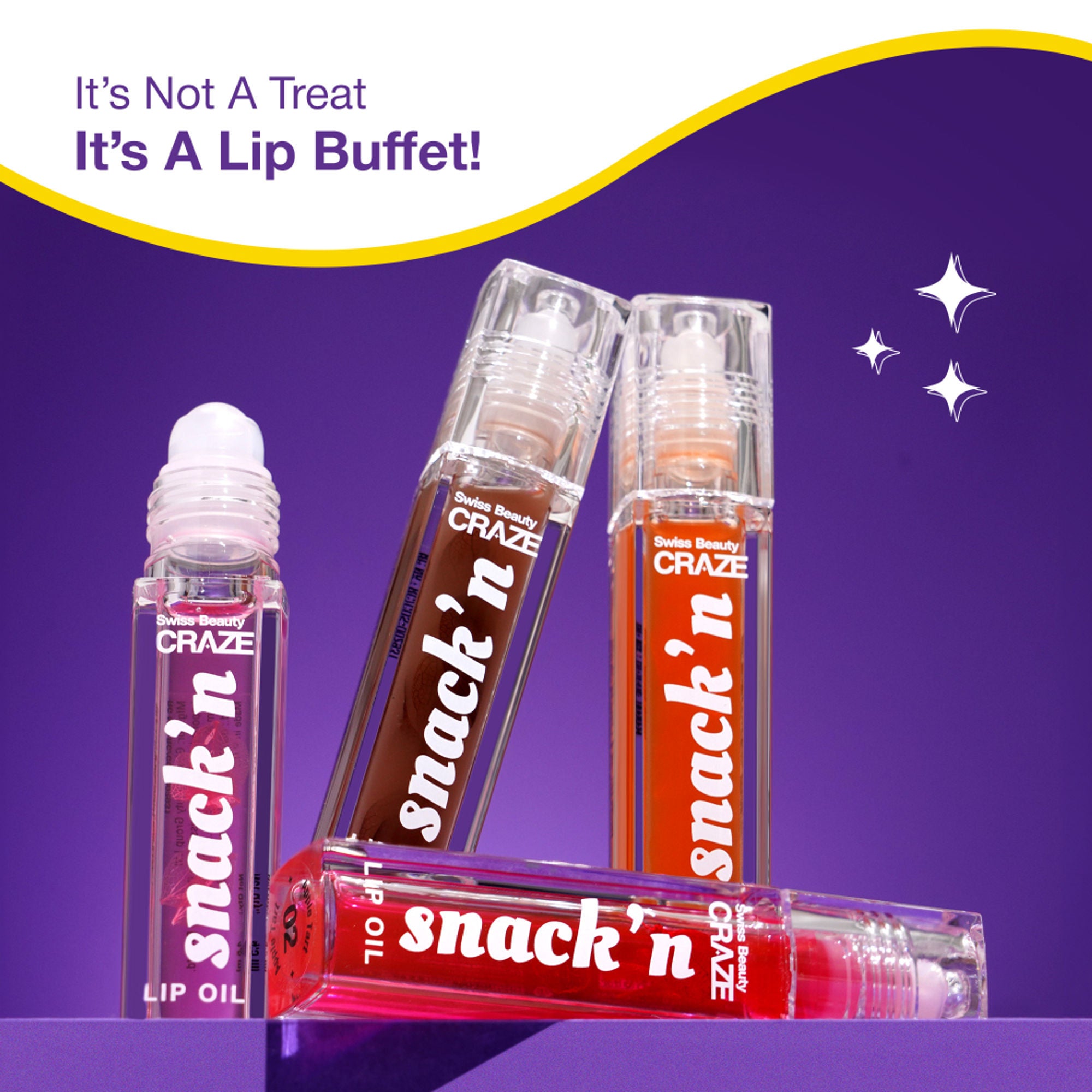 Swiss Beauty Craze Snack'N Nourishing Lip Oil - 1. Cinnamon Roll - Distacart