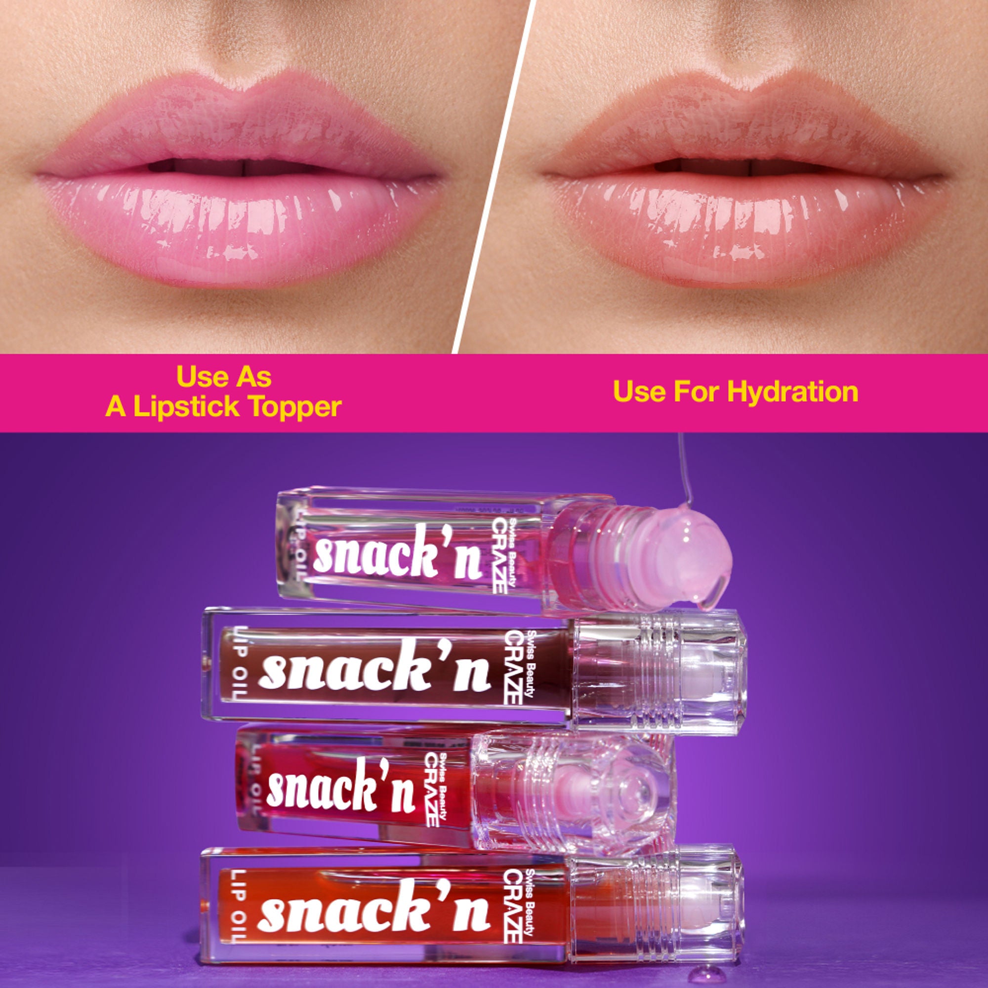 Swiss Beauty Craze Snack'N Nourishing Lip Oil - 1. Cinnamon Roll - Distacart