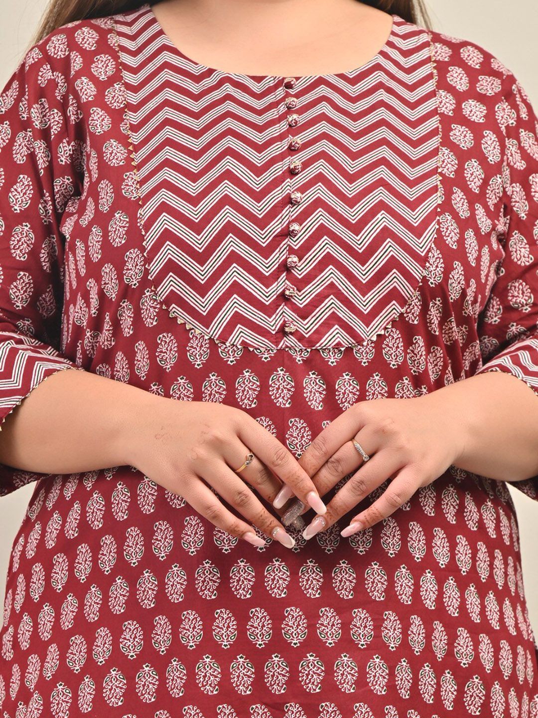 Swasti Ethnic Motifs Printed Regular A-Line Cotton Kurta - Distacart