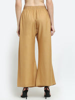 Thumbnail for TAG 7 Women Pack of 2 Black & Beige Solid Wide-Leg Palazzos