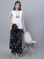 Thumbnail for TAG 7 Women Floral Printed Flared Palazzos