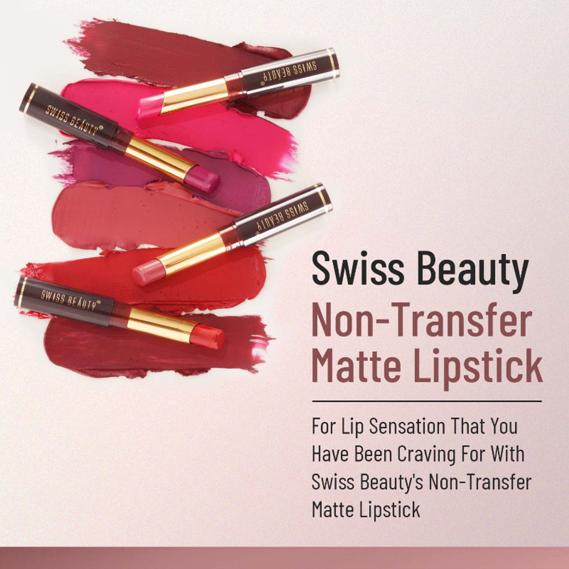 Swiss Beauty Non-Transfer Matte Lipstick - 20 Dynamite Berry - Distacart