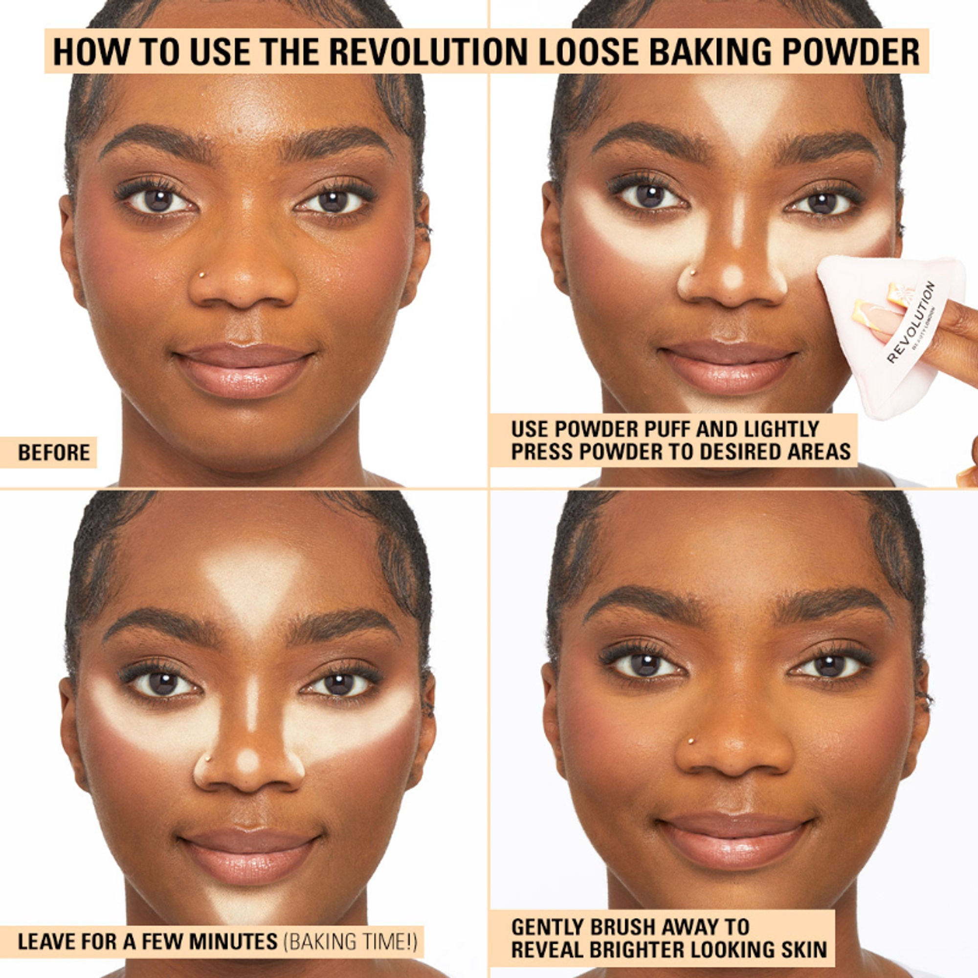 Makeup Revolution Loose Baking Powder - Banana - Distacart