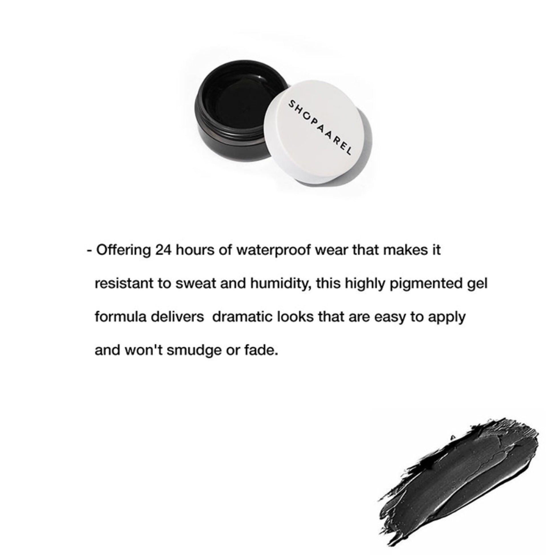 Shopaarel Gel Eyeliner - Black - Distacart