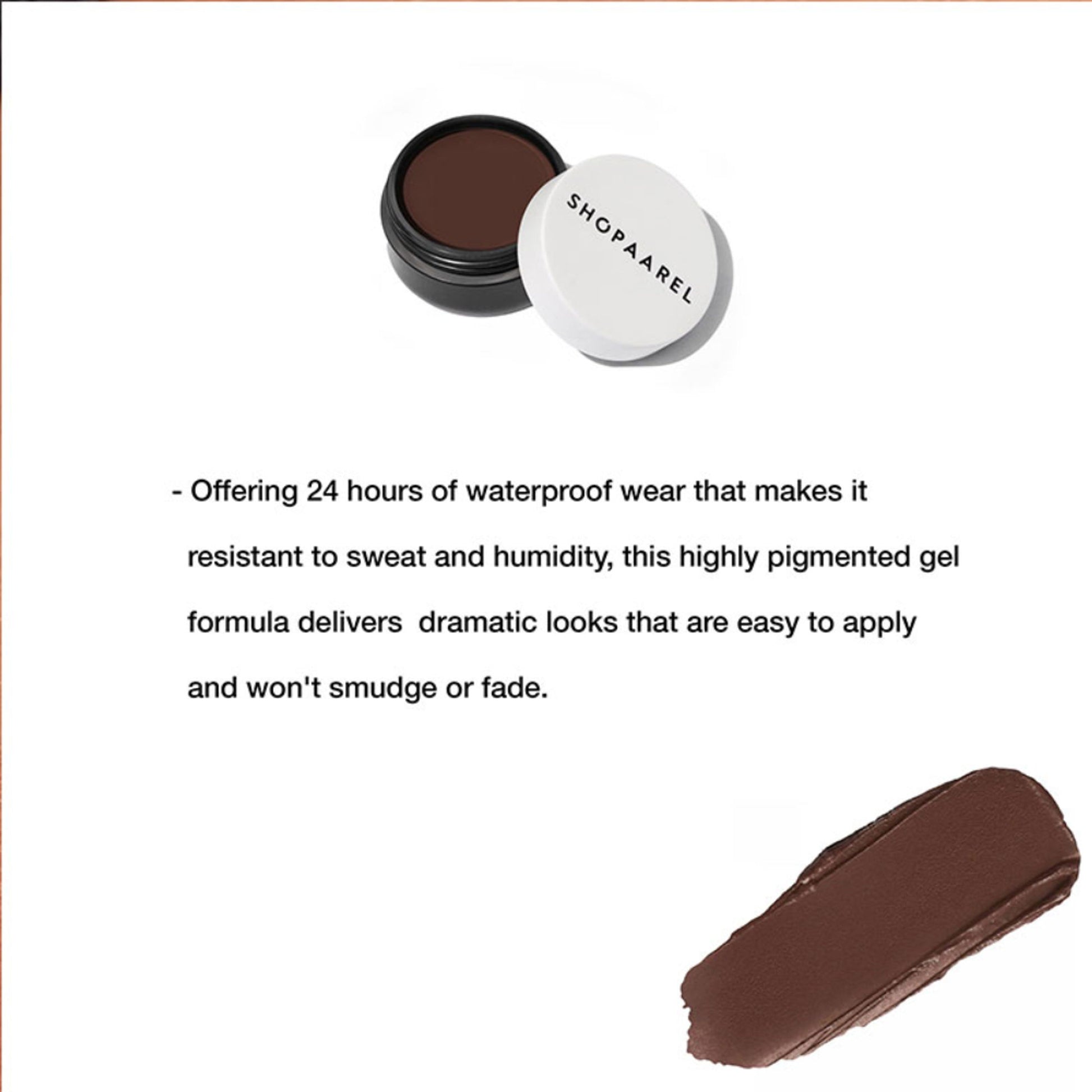 Shopaarel Gel Eyeliner - Dark Brown - Distacart