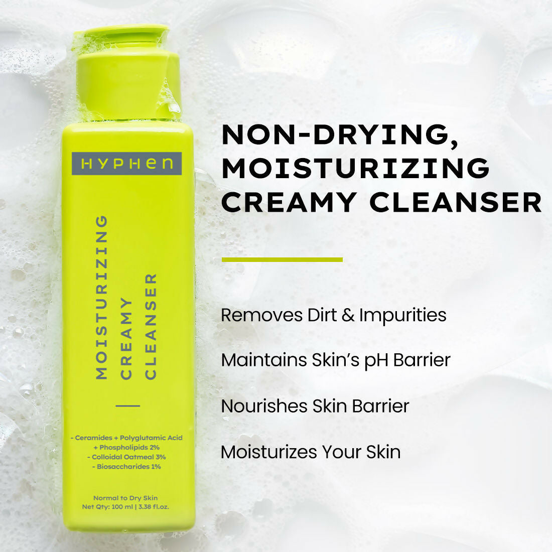 Hyphen By Kriti Sanon CSMS (Cleanser, Serum, Moisturizer, Sunscreen) Normal to Dry Skin Combo - Distacart
