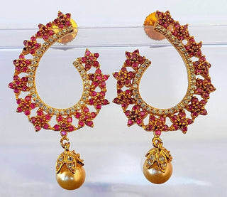 AD Ruby Latest Designer Earrings - Distacart