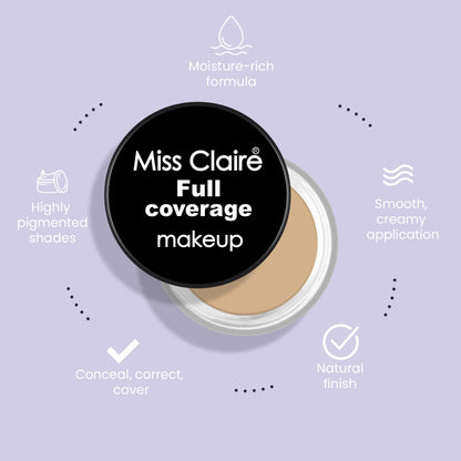 Miss Claire Full Coverage Makeup + Concealer - 8 - Distacart