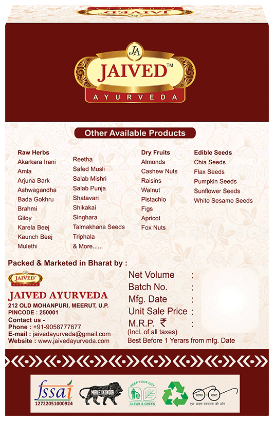 Jaived Ayurveda Salab Punja | Boosts Stamina, Enhances Vitality, Natural Health Support