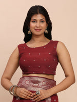 Thumbnail for Astita Banarasi Silk Maroon Saree
