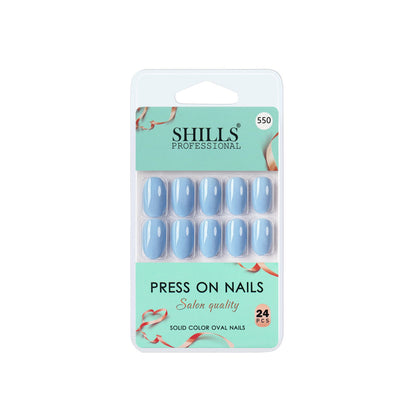 shills professional reusable press on nails oval spn550