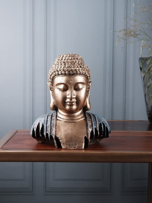 The White Ink Decor Meditation Buddha Idol - Distacart