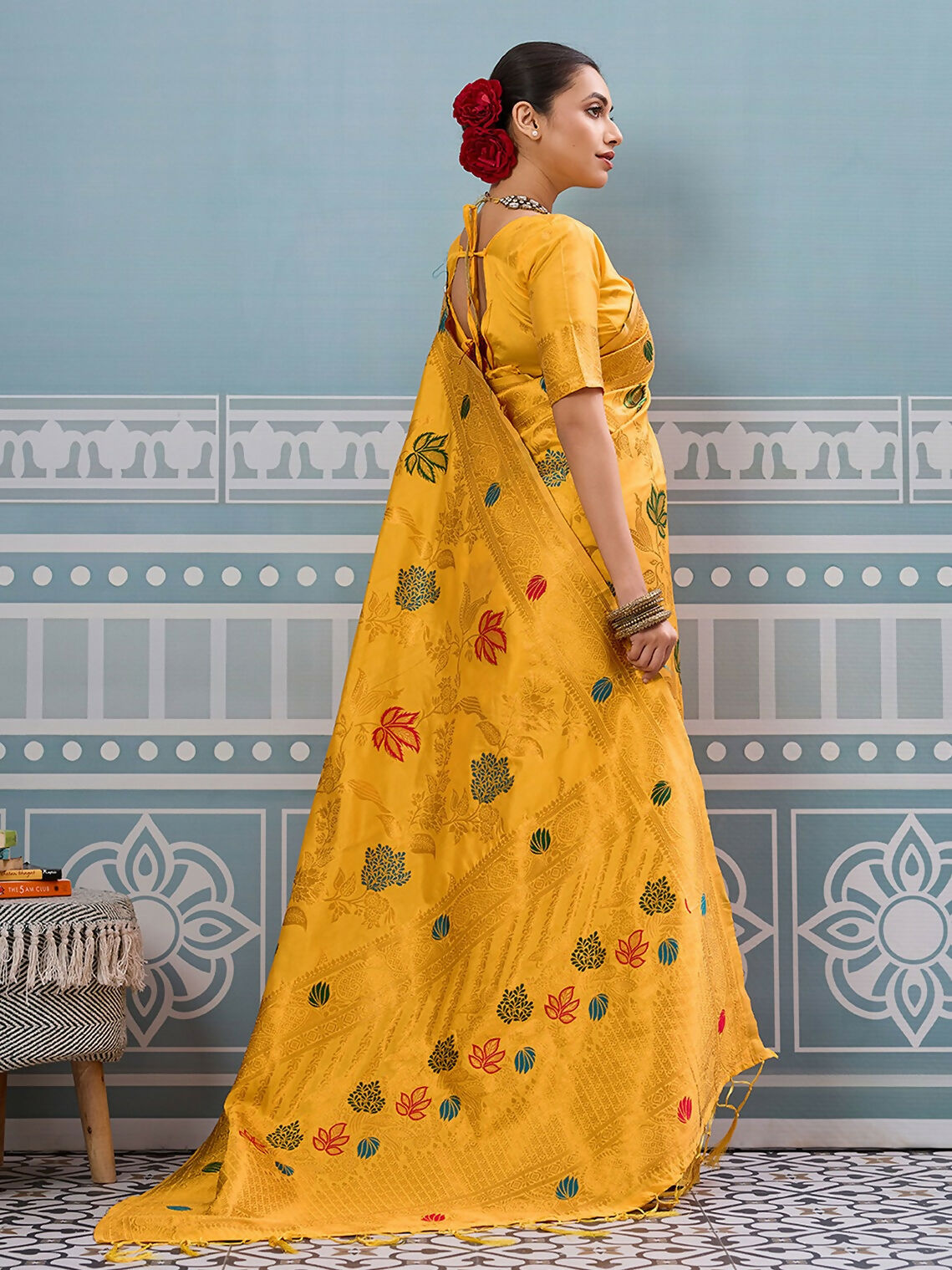 Astita Yellow Silk Saree