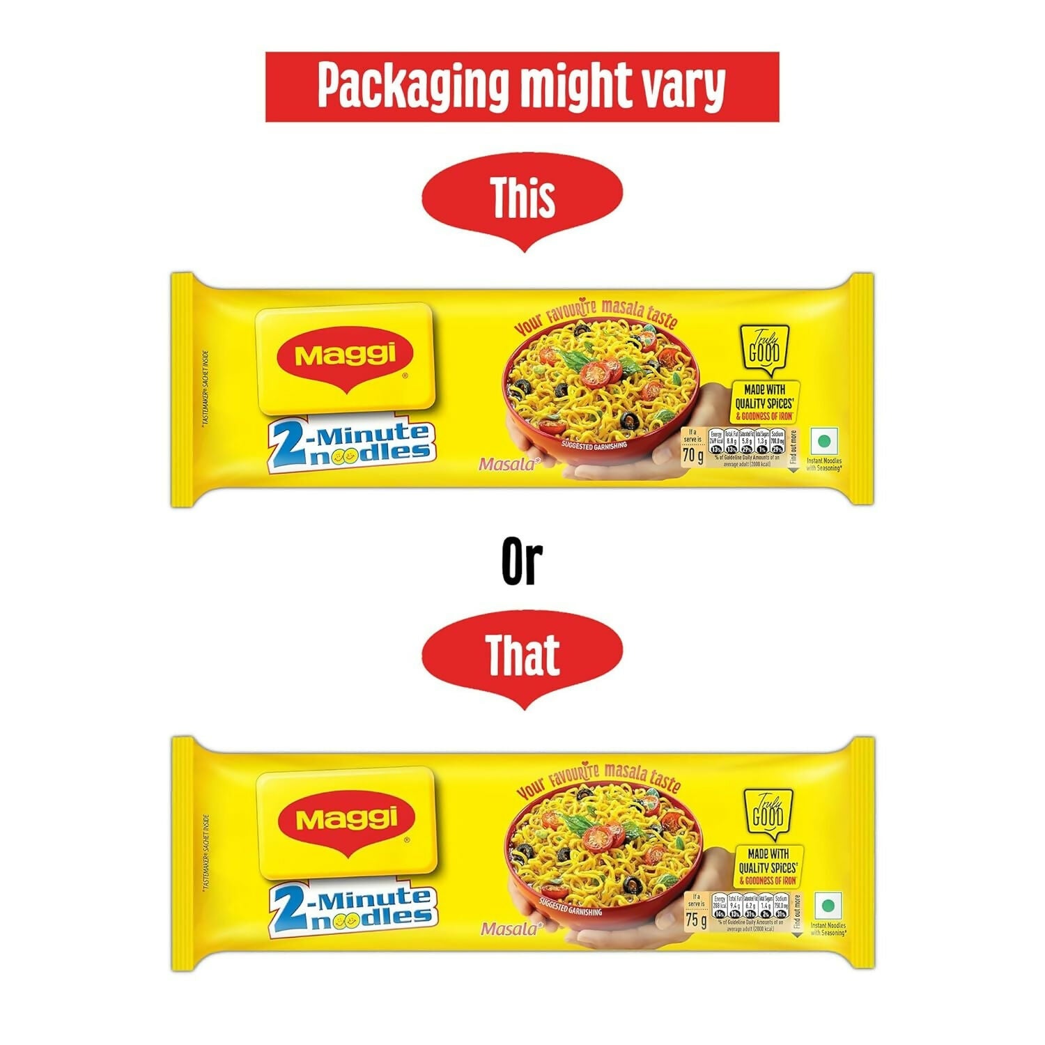Maggi 2-Minute Instant Noodles, Favourite Masala Taste - Dista