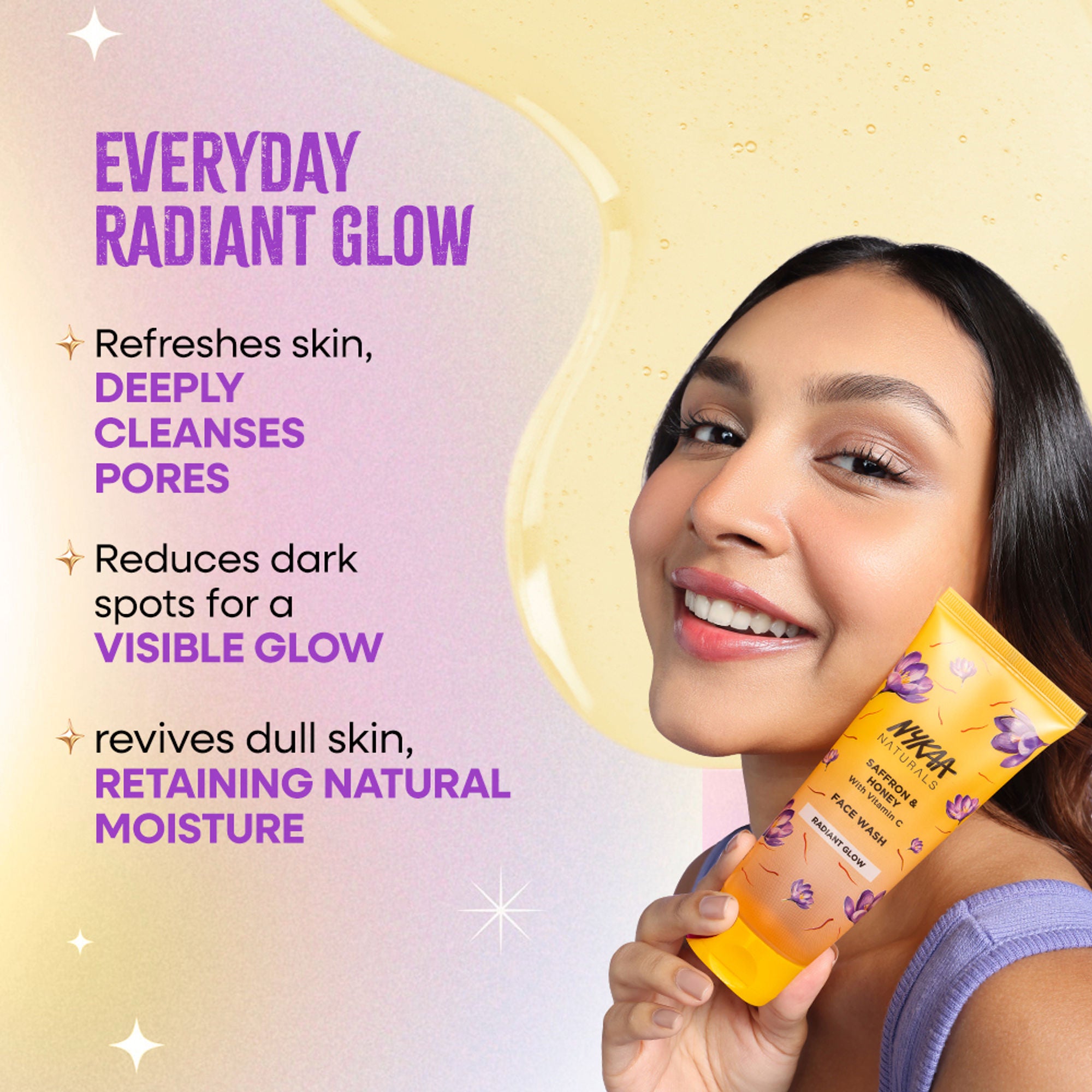 Nykaa Anti-Acne Face Wash With Salicylic Acid, Tea Tree & Neem - For Oily & Acne Prone Skin - Vitamin C Saffron Honey - Distacart