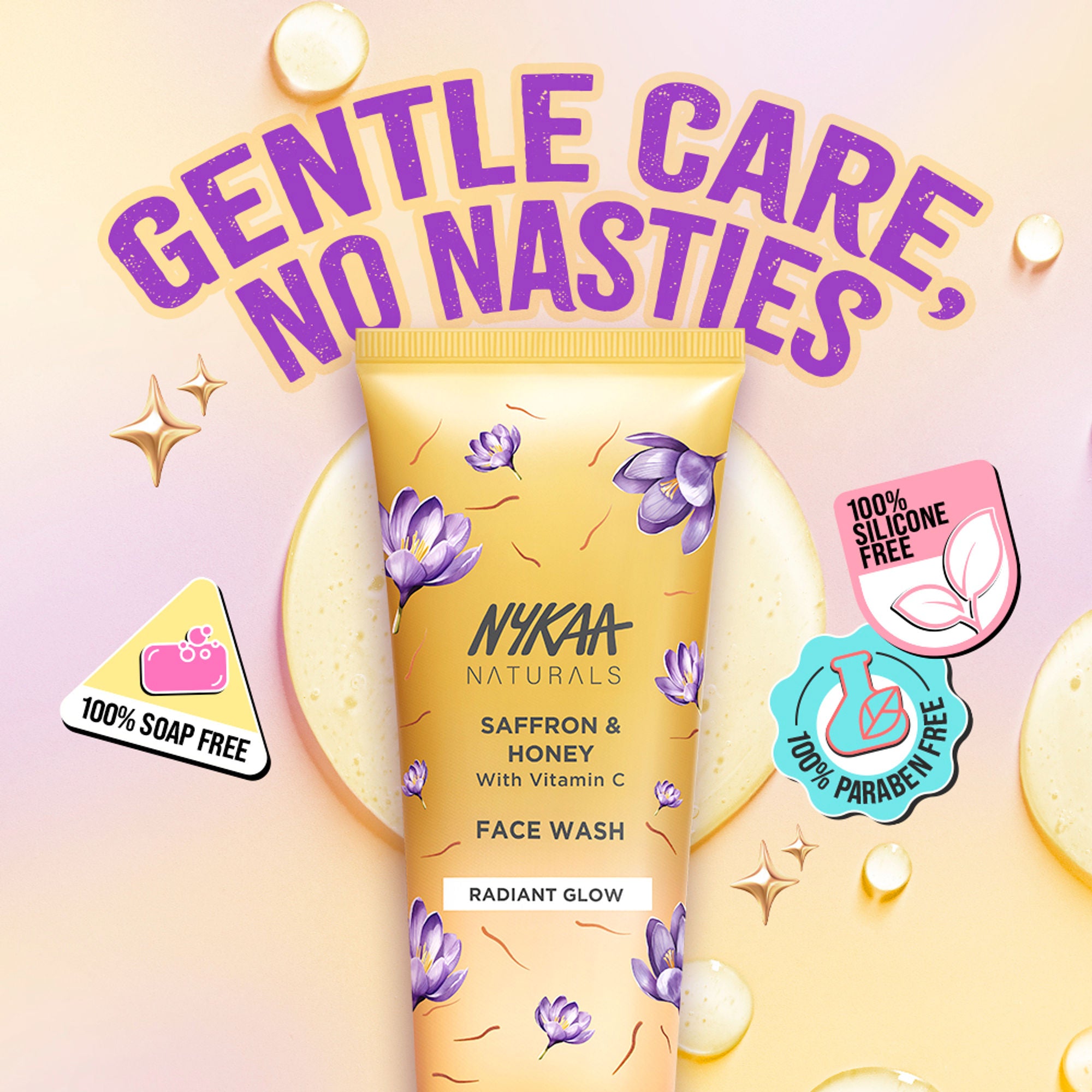 Nykaa Anti-Acne Face Wash With Salicylic Acid, Tea Tree & Neem - For Oily & Acne Prone Skin - Vitamin C Saffron Honey - Distacart