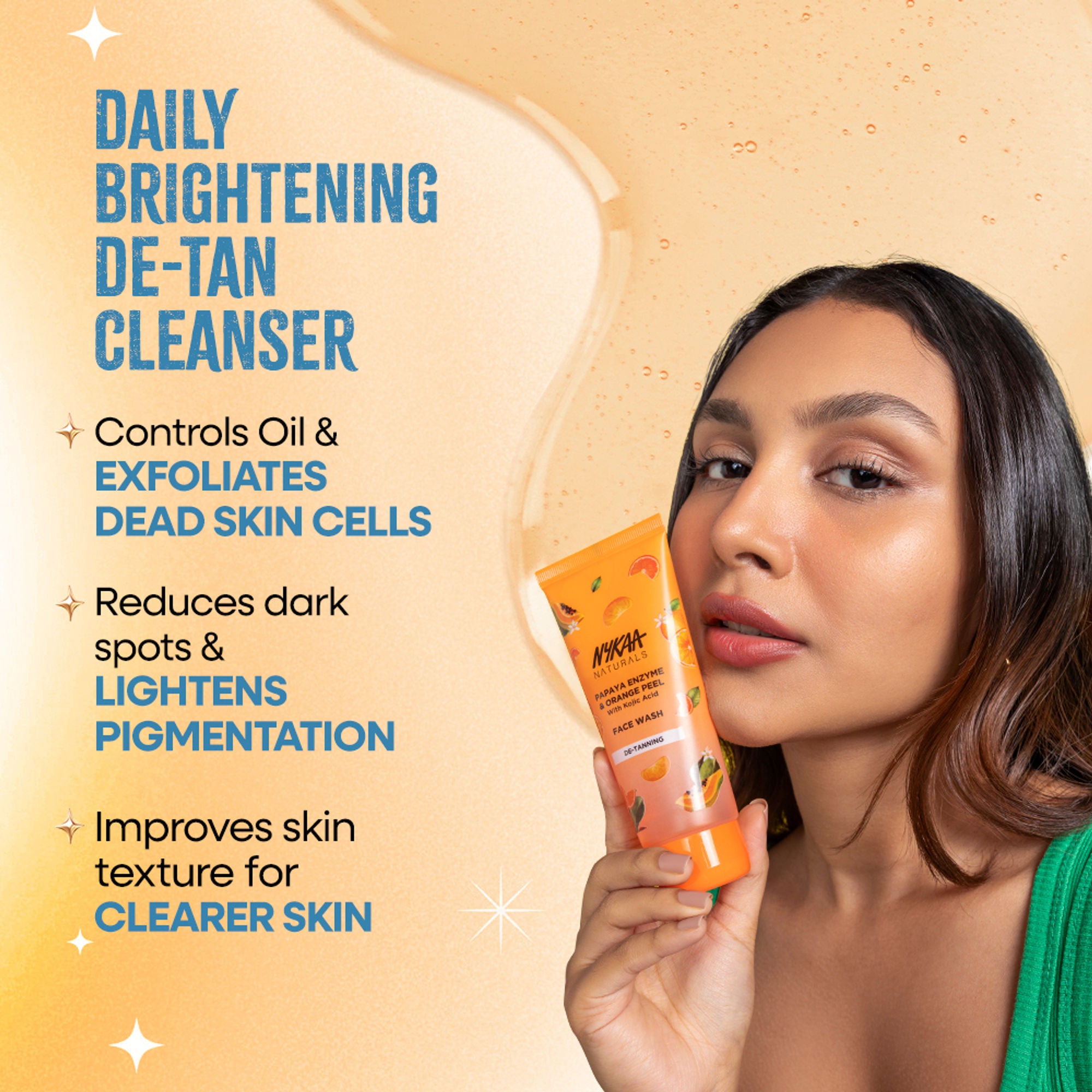 Nykaa Anti-Acne Face Wash With Salicylic Acid, Tea Tree & Neem - For Oily & Acne Prone Skin - Kojic Acid Papaya Enzyme Orange Peel - Distacart