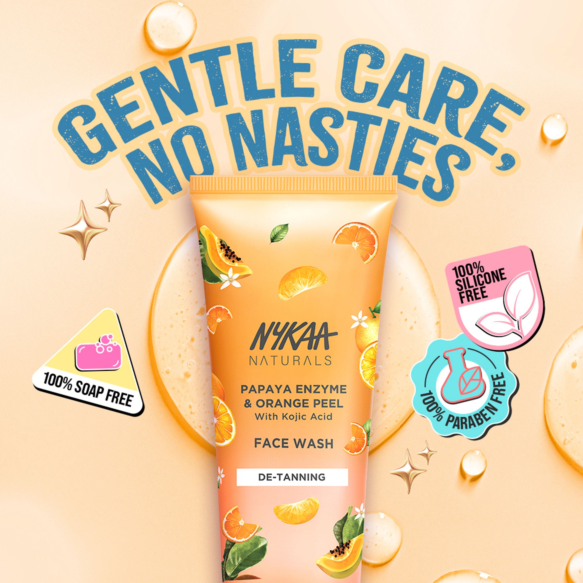 Nykaa Anti-Acne Face Wash With Salicylic Acid, Tea Tree & Neem - For Oily & Acne Prone Skin - Kojic Acid Papaya Enzyme Orange Peel - Distacart