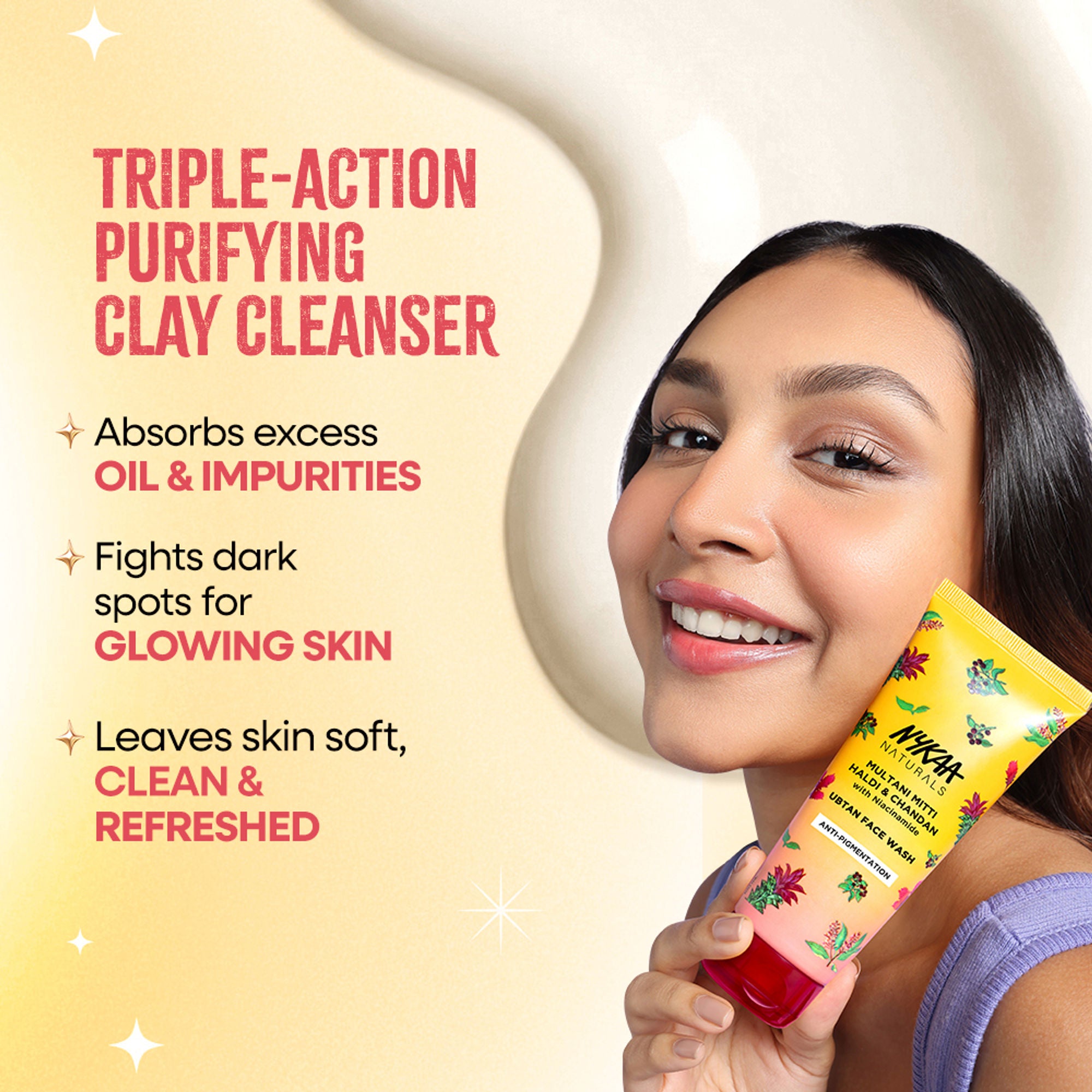 Nykaa Anti-Acne Face Wash With Salicylic Acid, Tea Tree & Neem - For Oily & Acne Prone Skin - Niacinamide Multani Mitti - Distacart