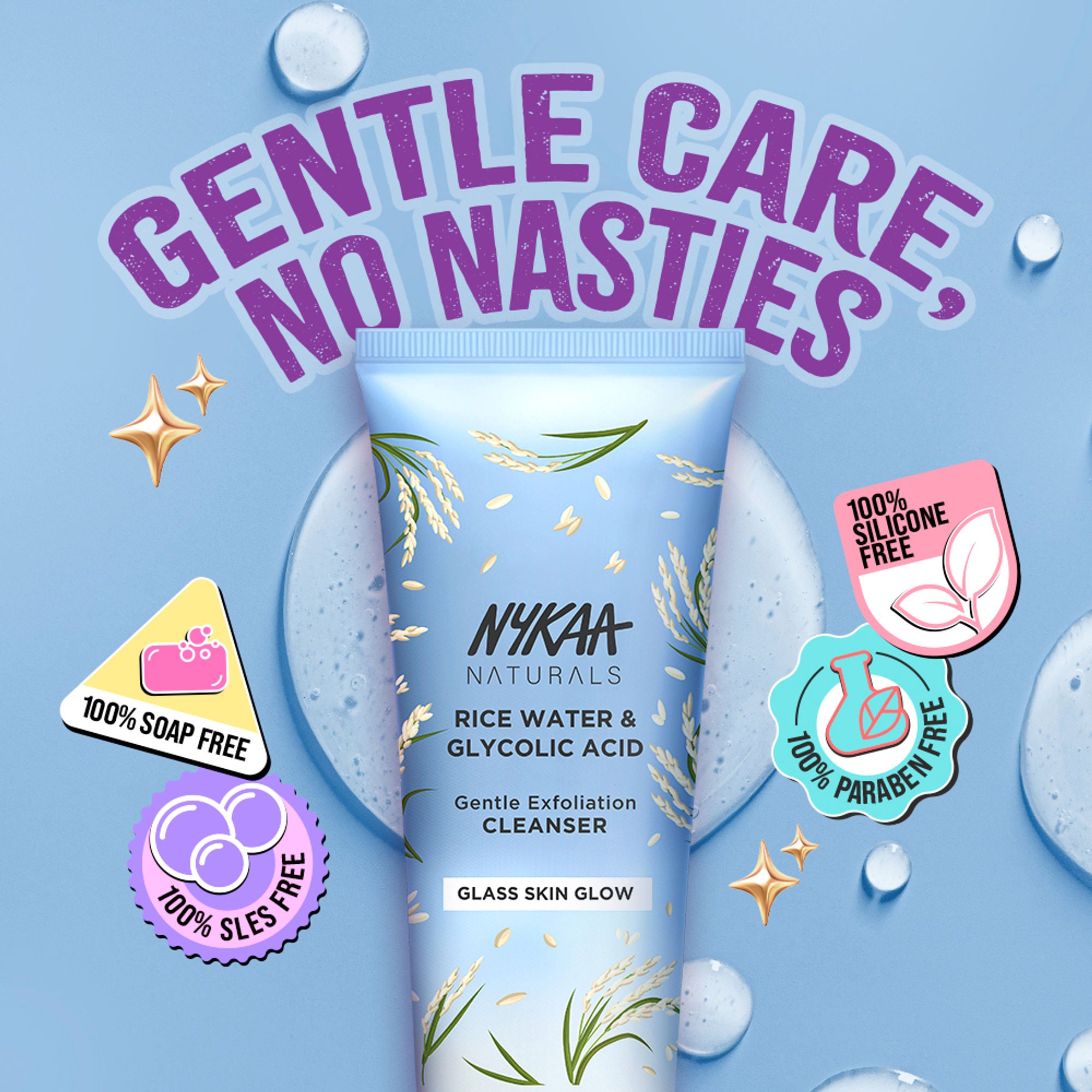 Nykaa Anti-Acne Face Wash With Salicylic Acid, Tea Tree & Neem - For Oily & Acne Prone Skin - Glycolic Acid Rice Water - Distacart